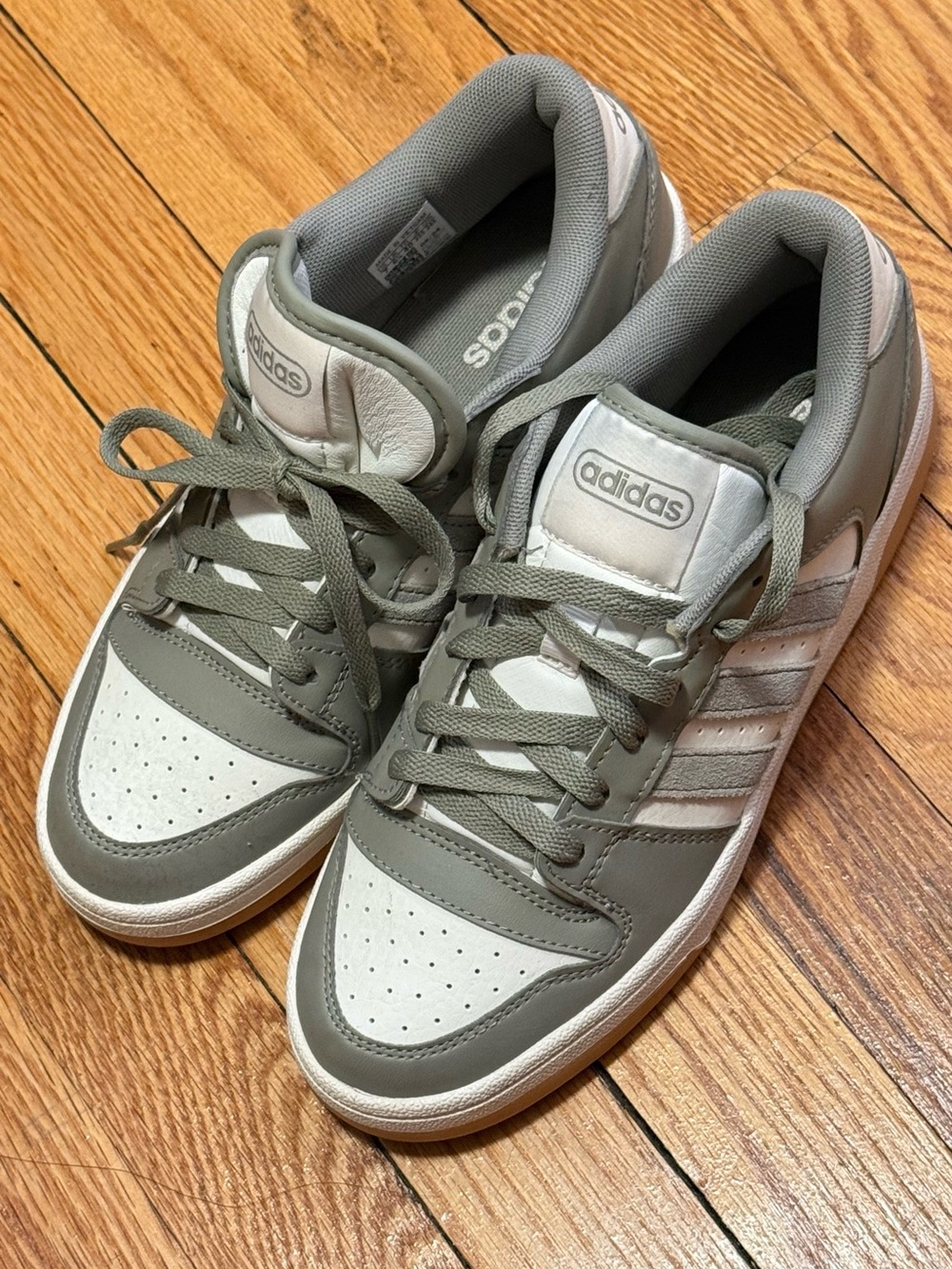 Adidas Low-Top Sneakers in Light Gray and White